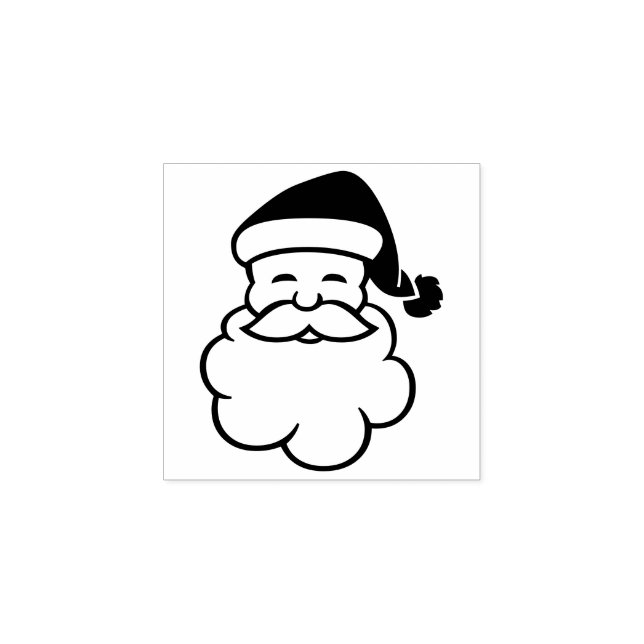 Seasonal Santa Claus Face Decor Rubber Stamp (Imprint)
