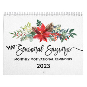 Seasonal Sayings Monthly Motivational Reminders Calendar