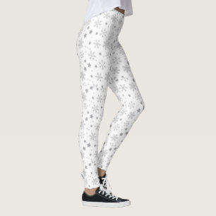 Seasonal Snowflakes and Stars Leggings