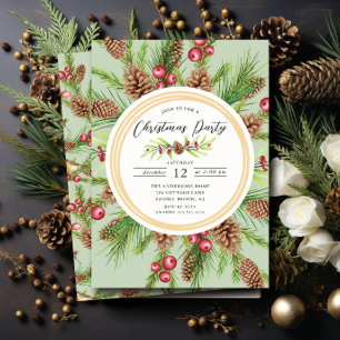 Seasonal Splendour Christmas Party Invitation