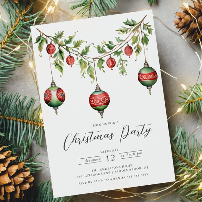 Seasonal Splendour Christmas Party Invitation (Creator Uploaded)