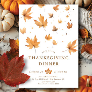 Seasonal Splendour Thanksgiving Dinner Invitation