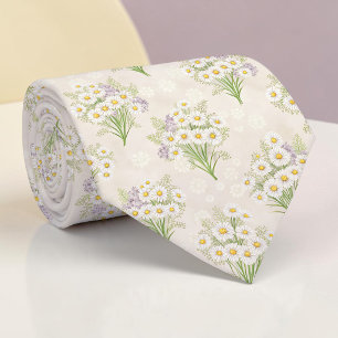 Seasonal Spring Flowers Floral Necktie Tie
