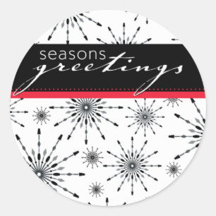 SEASONAL STICKER SEAL :: patterned snowflake P1