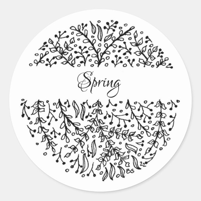 Seasonal Stickers Spring - text editable (Front)