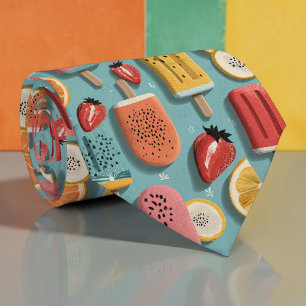 Seasonal Summer Fruit, Ice Cream Necktie Tie