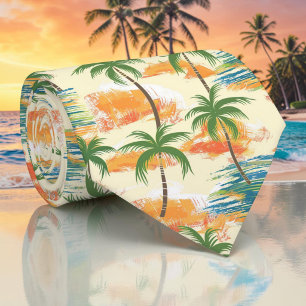 Seasonal Summer Palm Trees Necktie Tie