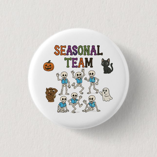 Seasonal Team Halloween  3 Cm Round Badge (Front)