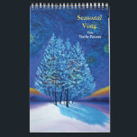 Seasonal Vista Fine Art Original Paintings Calendar<br><div class="desc">Northern Lights,  Spruce trees,  Fir boughs,  Winter,  Asian and Korean landscapes,  strange sightings,  aliens,  Christmas,  lakes and more seasonal,  all original artwork from paintings created by © Reggie Hart,  the Thrifty Painter</div>