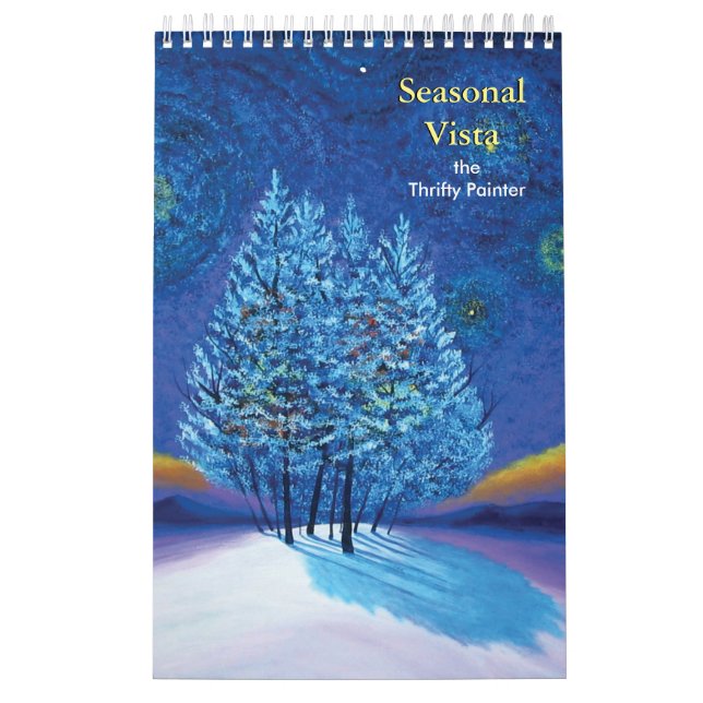 Seasonal Vista Fine Art Original Paintings Calendar (Cover)