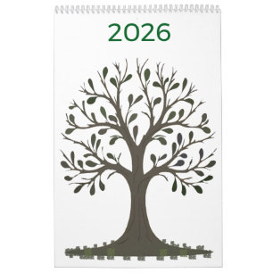 🌿Seasonal Wall Calendar - Change Year
