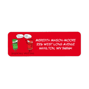 Seasonings Greetings Spices Return Address Label
