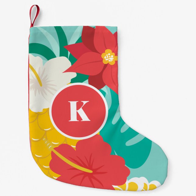Season's Aloha Hawaiian Christmas Stocking (Front)