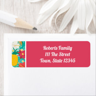 Season's Aloha Hawaiian Return Address Label