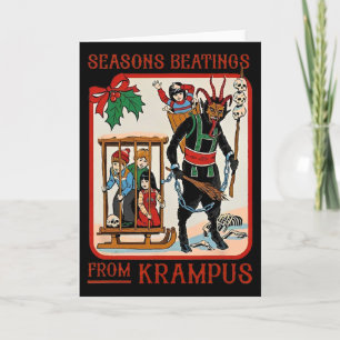 Seasons Beatings From Krampus Christmas Card