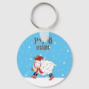 seasons bleatings lamb sheep funny joke christmas key ring