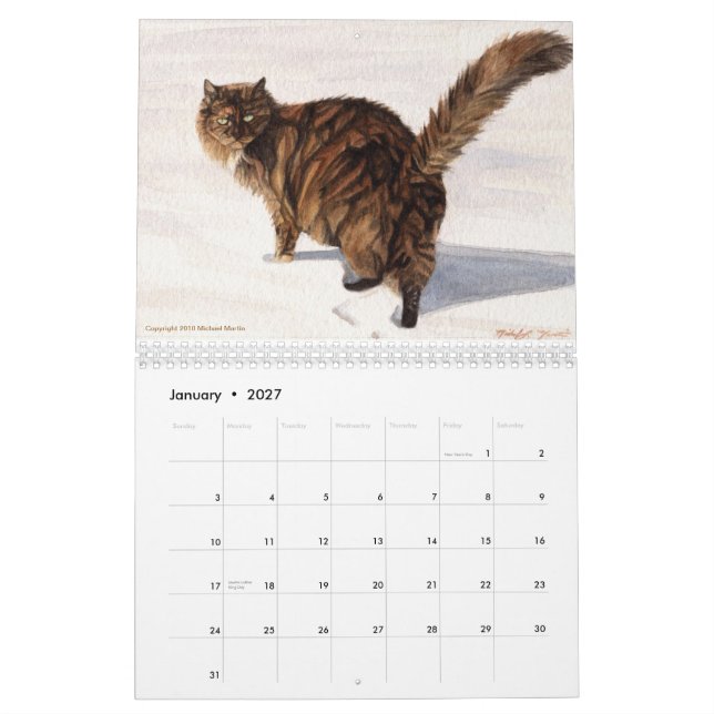 Seasons Calendar by Michael Martin (Jan 2027)