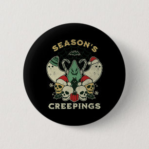 Seasons Creepings Fun Halloween Christmas Graphic 6 Cm Round Badge