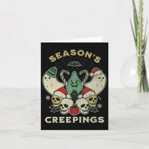 Seasons Creepings Fun Halloween Christmas Graphic Card