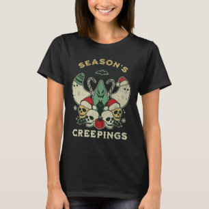 Seasons Creepings Fun Halloween Christmas Graphic T-Shirt