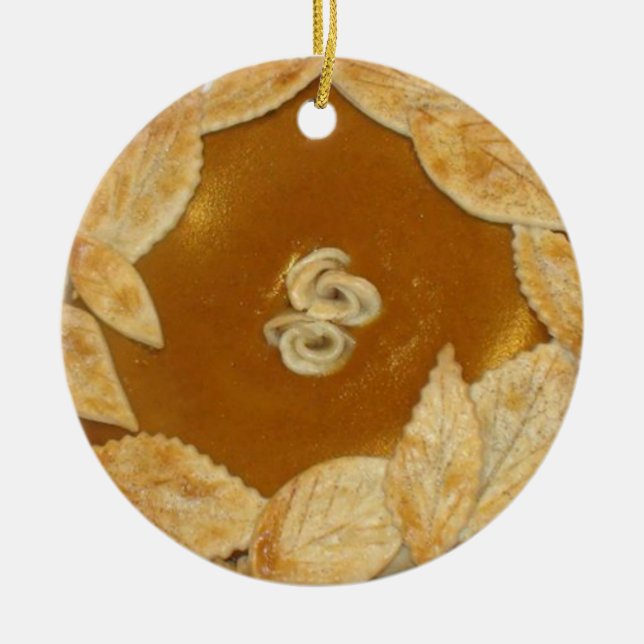 Season's Eatings, Funny Food Pun Christmas Ceramic Ornament (Front)