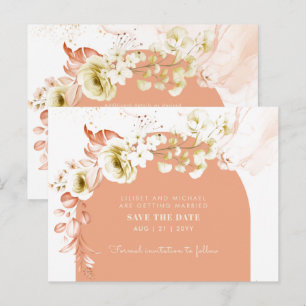 Seasons Fall Earthen Mix Boho Floral Wedding Postcard