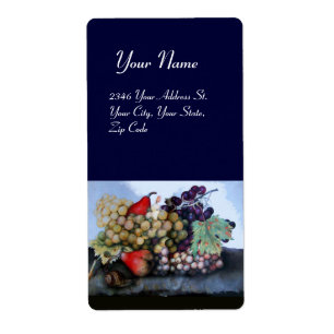 SEASON'S FRUITS 1 - GRAPES AND PEARS blue