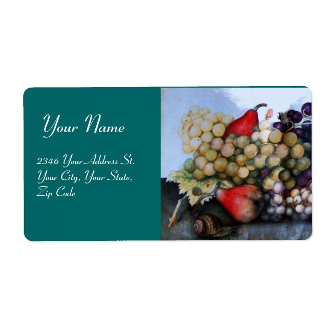 SEASON'S FRUITS 1 - GRAPES AND PEARS green (Front)