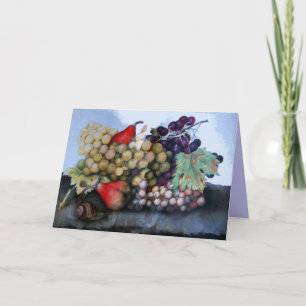 SEASON'S FRUITS 1 - GRAPES AND PEARS HOLIDAY CARD