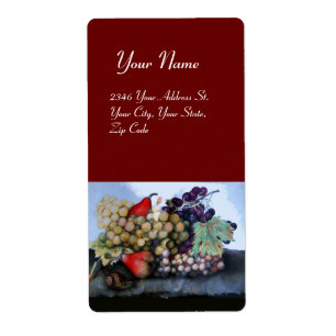 SEASON'S FRUITS 1 - GRAPES AND PEARS red