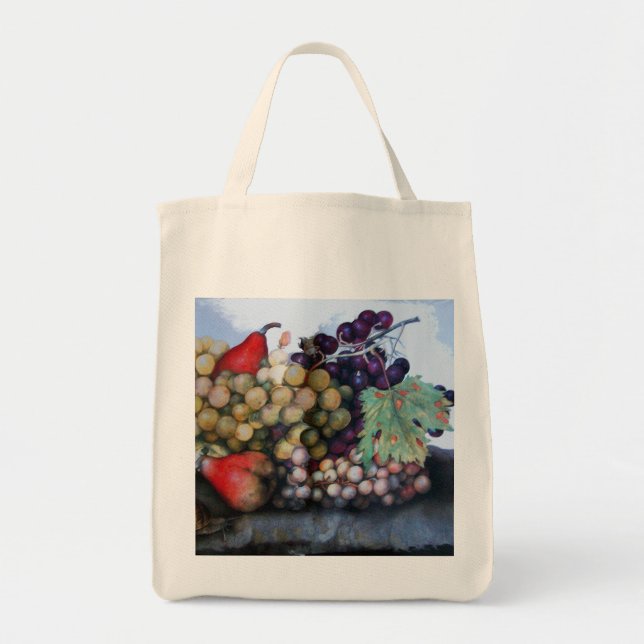 SEASON'S FRUITS 1 - GRAPES AND PEARS TOTE BAG (Front)