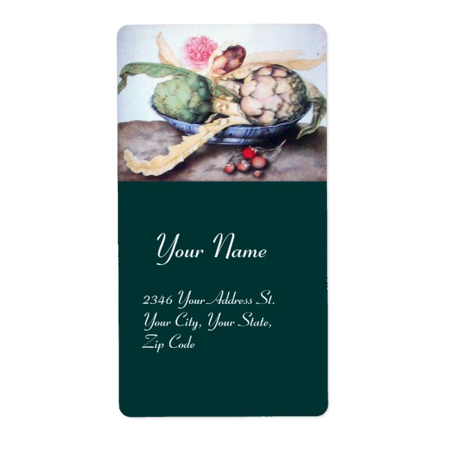 SEASON'S FRUITS 4- ARTICHOKES, ROSE & STRAWBERRIES (Front)