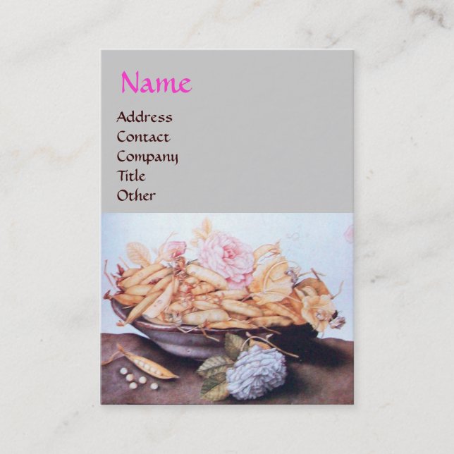 SEASON'S FRUITS 6 - BEANS AND ROSES BUSINESS CARD (Front)