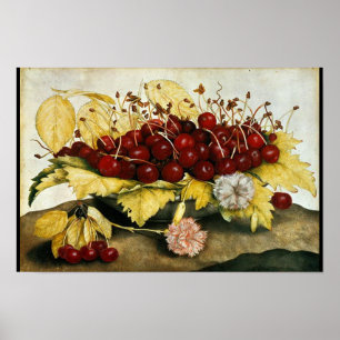 SEASON'S FRUITS / CHERRIES AND CARNATIONS POSTER