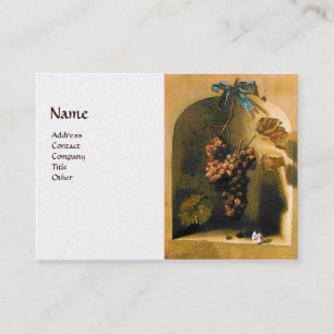 SEASON'S FRUITS HANGED GRAPES RUSTIC Brown White Business Card