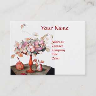 SEASON'S FRUITS JASMINE FLOWERS,LEAVES MONOGRAM BUSINESS CARD