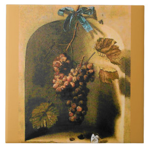 SEASON'S FRUITS -PROSPERITY HANGED GRAPES Rustic Ceramic Tile