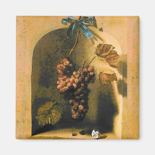 SEASON'S FRUITS -PROSPERITY HANGED GRAPES Rustic Magnet