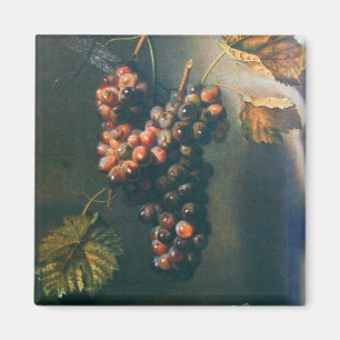 SEASON'S FRUITS -PROSPERITY HANGED GRAPES Rustic Magnet
