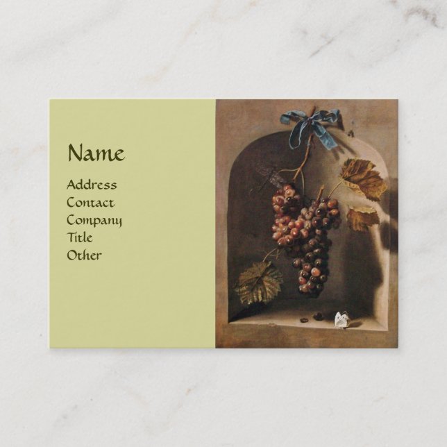 SEASON'S FRUITS - PROSPERITY ,yellow green brown Business Card (Front)