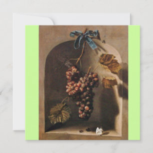 SEASON'S FRUITS - PROSPERITY , yellow green brown Invitation