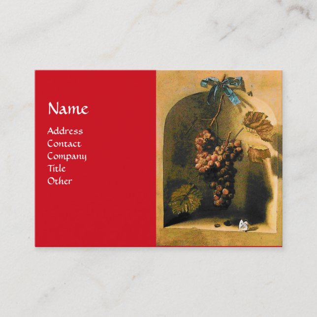 SEASON'S FRUITS -PROSPERITY yellow green brown red Business Card (Front)