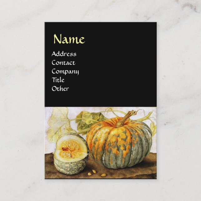 SEASON'S FRUITS / PUMPKINS BUSINESS CARD (Front)