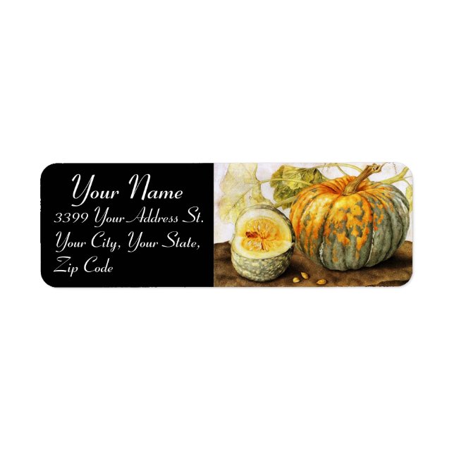 SEASON'S FRUITS  / PUMPKINS RETURN ADDRESS LABEL (Front)