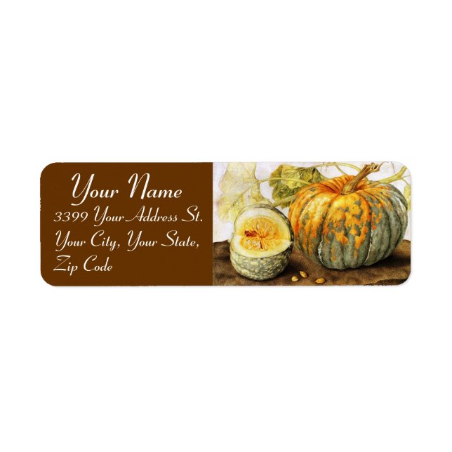 SEASON'S FRUITS  / PUMPKINS RETURN ADDRESS LABEL (Front)