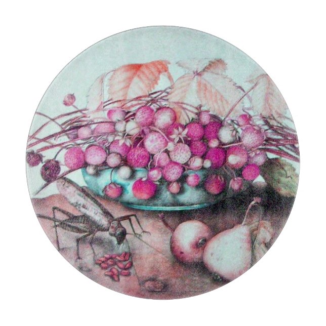 SEASON'S FRUITS / STRAWBERRIES AND PEARS CUTTING BOARD (Front)
