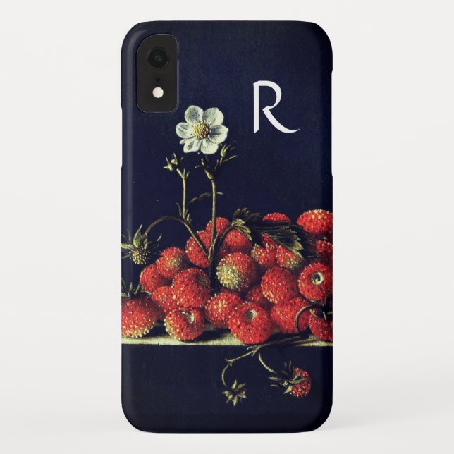 SEASON'S FRUITS,STRAWBERRIES AND STRAWBERRY FLOWER Case-Mate iPhone CASE (Back)