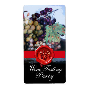 SEASON'S FRUITS WINE TASTING  PARTY,RED WAX SEAL