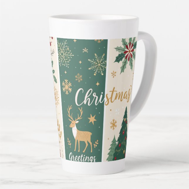 Season's Greeting  Latte Mug (Right Angle)