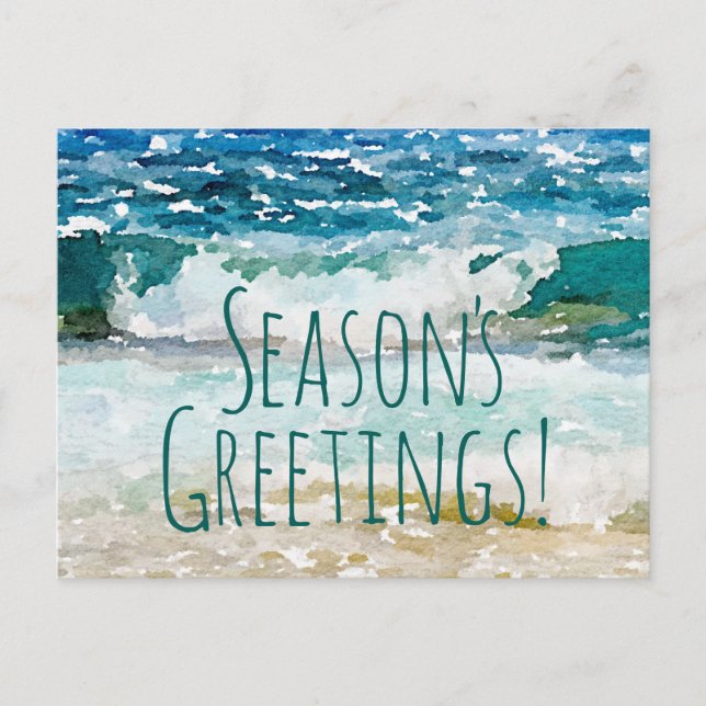 Season's Greeting New Home Announcement Postcard (Front)